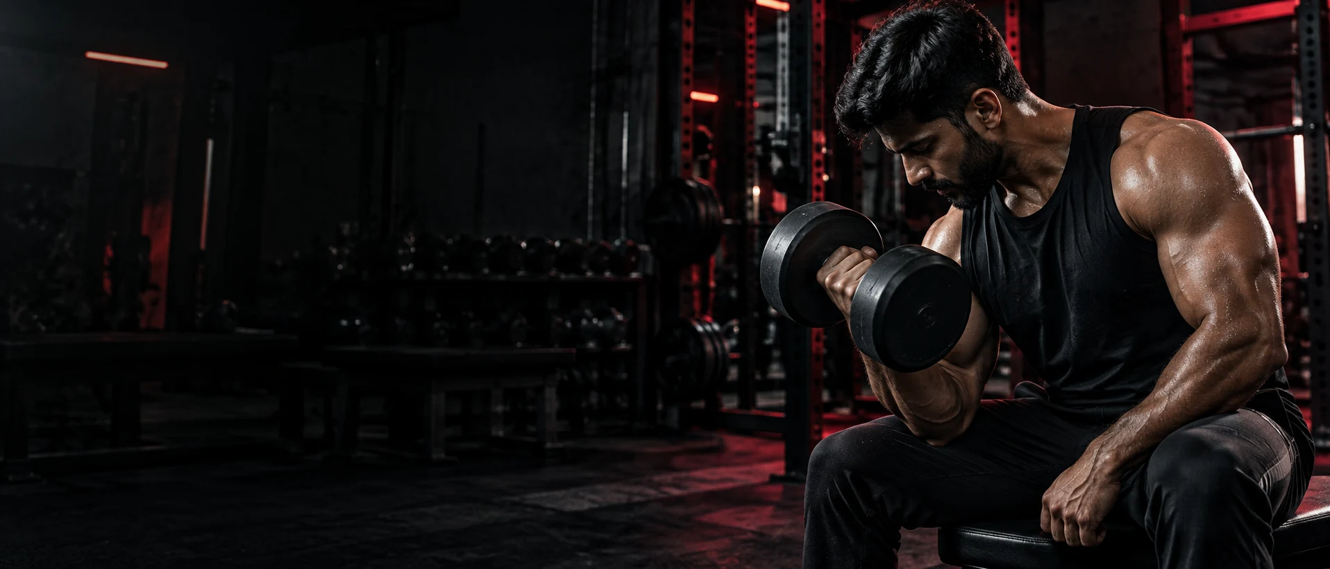 Illustrative strength training scene